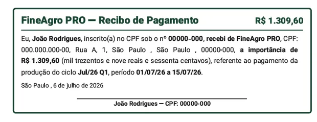 Recibo de pagamento completo em PDF