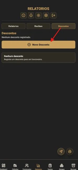Botão de novo desconto